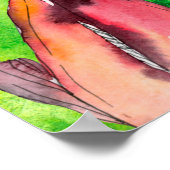 水中競技魚セット。中に入った紅海とエキゾチックな魚 ポスター (角)