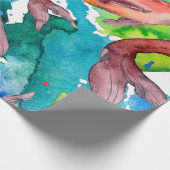 水中競技魚セット。中の紅海と珍しい魚 ラッピングペーパー (角)