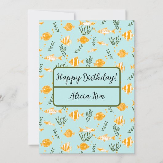 水中競技魚類型デザイン シーズンカード (正面)