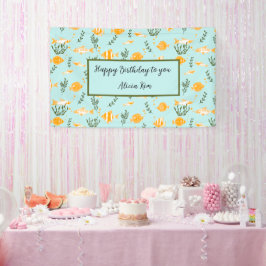 水中競技魚類型デザイン 横断幕