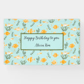 水中競技魚類型デザイン 横断幕 (横)