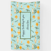 水中競技魚類型デザイン 横断幕 (縦)