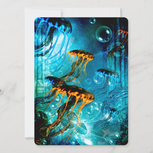 水中素晴らしのファンタジーに生息するクラゲ 招待状 (正面)