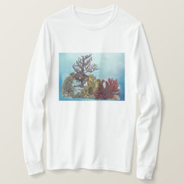 水中絶滅危惧種コーラルリーフプリント Tシャツ