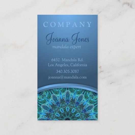 水中美しいの曼荼羅 名刺 (裏面)