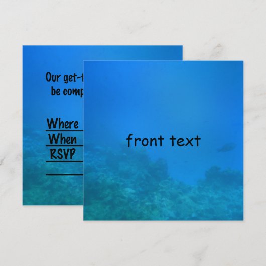 水中背景シーン 招待状 (正面/裏面)