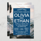 水中自然海辺結婚式招待状 招待状 (正面/裏面)