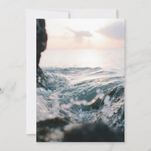 水中自然海辺結婚式招待状 招待状 (裏面)