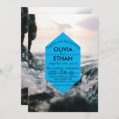 水中自然海辺結婚式招待状 招待状 (正面/裏面)