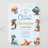 水中誕生日招待状 招待状 (正面)