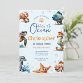 水中誕生日招待状 招待状 (スタンド正面)