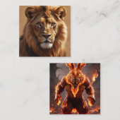 水中調和：ウミガメの家族の冒険» スクエア名刺 (正面/裏面)