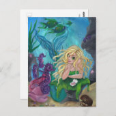 「水中財宝」のはがき ポストカード (正面/裏面)