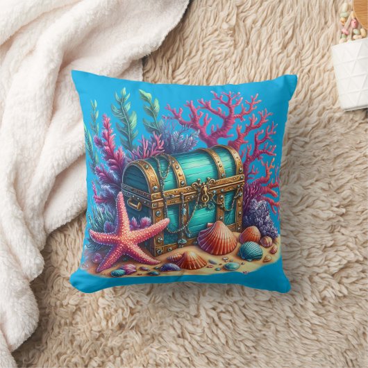 「水中財宝」 クッション (ブランケット)