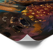 水中財宝 – パインターリーイラストレーションスタイル ポスター (角)