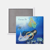 水中遊（人魚） マグネット (正面/裏面)