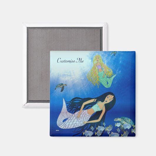 水中遊（人魚） マグネット (正面/裏面)