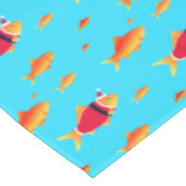 水中金魚サンタ・クリスマス テーブルクロス (アングル)