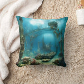 水中風変わり生息地澄ん笛 クッション (ブランケット)