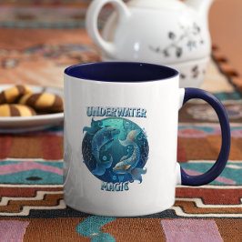 水中魔法魚座 マグカップ