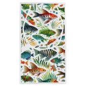 水中魚カラフルアート スモールペーパーバッグ (裏面)