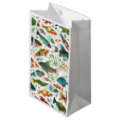 水中魚カラフルアート スモールペーパーバッグ (正面アングル)