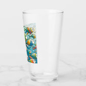 水中魚カラフルアート タンブラーグラス (左)