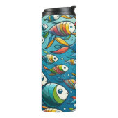 水中魚カラフルアート タンブラー (回転左)