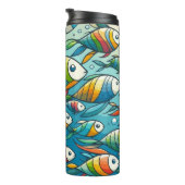 水中魚カラフルアート タンブラー (回転右)