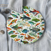 水中魚カラフルアート 缶バッジ (インサイチュ)