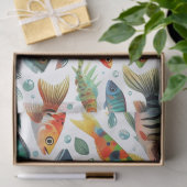 水中魚カラフルアート 薄葉紙 (ギフト)