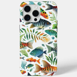 水中魚カラフルアート iPhone 15 PRO MAXケース