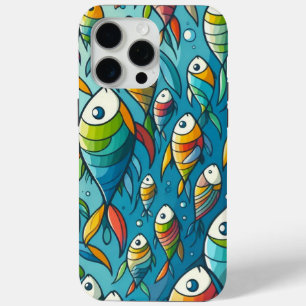 水中魚カラフルアート iPhone 15 PRO MAXケース