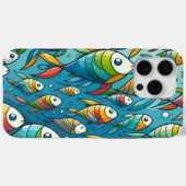 水中魚カラフルアート Case-Mate iPhoneケース (裏面 (横))