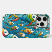 水中魚カラフルアート iPhoneケース (裏面横)