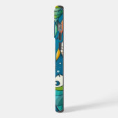 水中魚カラフルアート iPhoneケース (左側面)