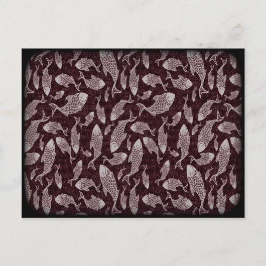 水中魚柄 ポストカード (正面)