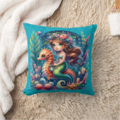 水中鮮やか人魚の乗用乗用乗用馬 クッション (ブランケット)