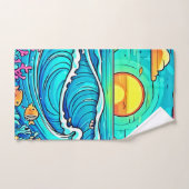 水中鮮やか日没 バスタオルセット (ハンドタオル)