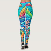 水中鮮やか日没 レギンス (裏面)