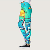 水中鮮やか日没 レギンス (左)