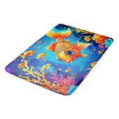 水中鮮やか魚ワールドデザイン バスマット (アングル)