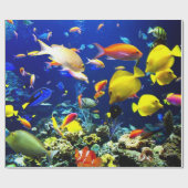 水中5-6画像オプションのラッピング紙 ラッピングペーパー (フラット)