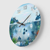 水中5A壁掛け数字オプション ラージ壁時計 (傾斜)