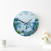 水中5A壁掛け数字オプション ラージ壁時計 (ホーム)