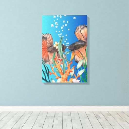 水中 キャンバスプリント (インサイチュ (ウッドフロア))