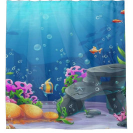水中 シャワーカーテン