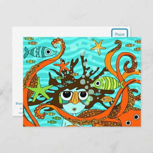 水中 ポストカード (正面/裏面)