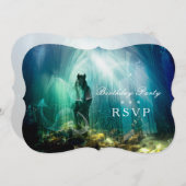 水中 – 招待状返信カード 招待状 (正面/裏面)