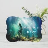 水中 – 招待状返信カード 招待状 (スタンド正面)